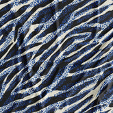 Dark Blue Animal Printed Fabric For Kurti